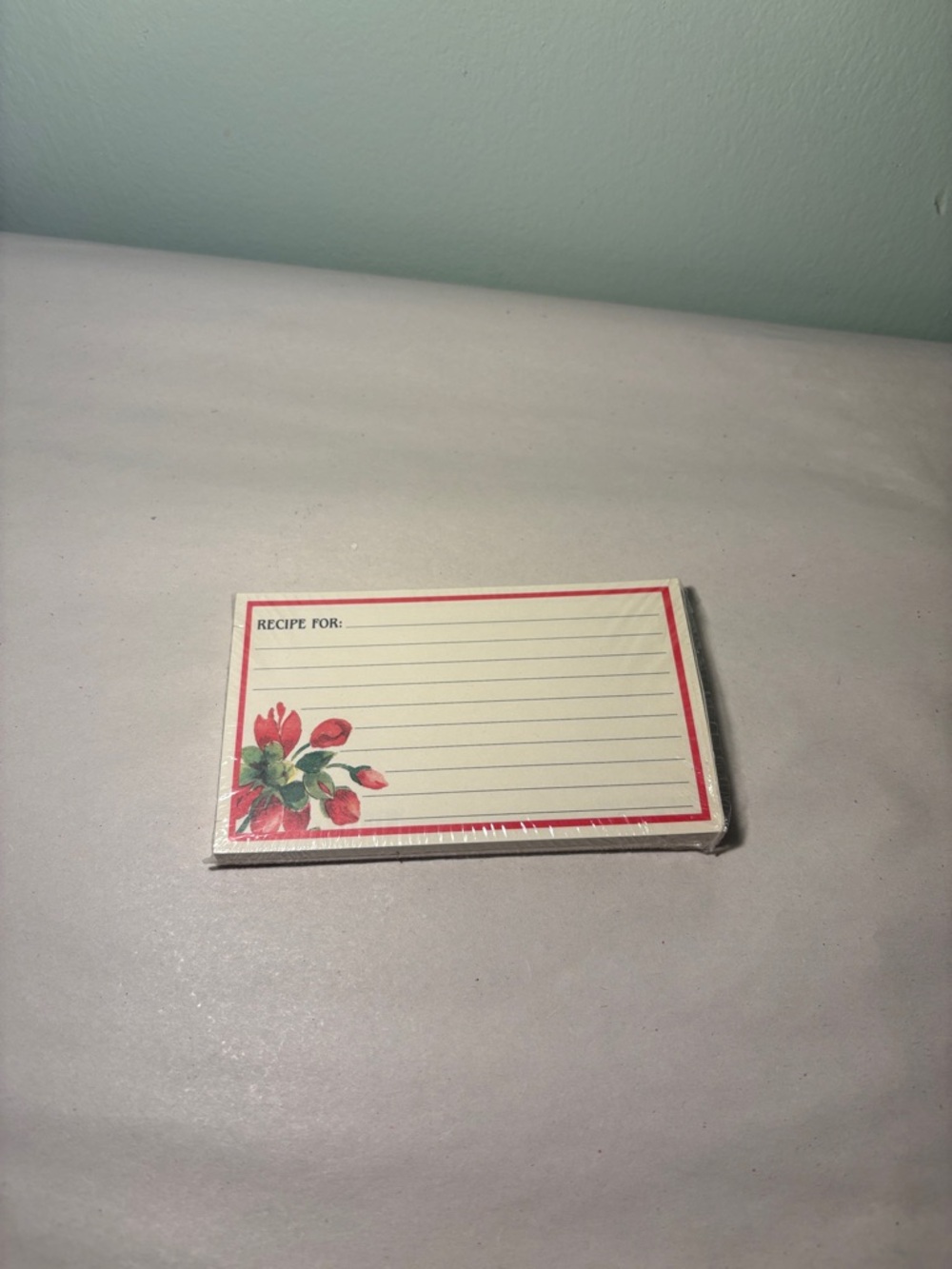 Floral Recipe Cards - Geranium Design